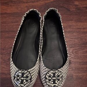 Tory Burch Monochrome Patterned Flats